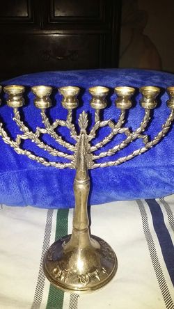 Jewish menora candelabra