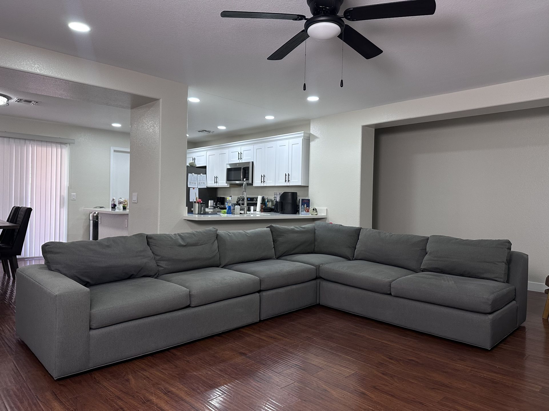 Gray Modern Sectional Free Delivery