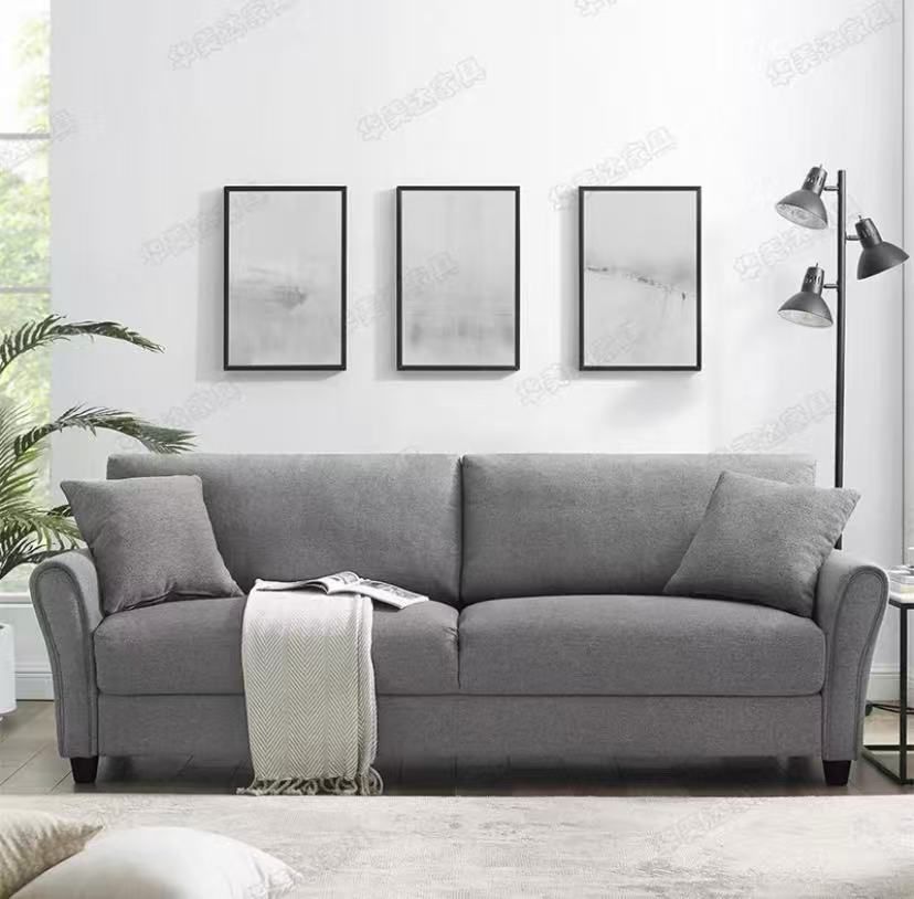 82.48" Fabric Upholstered Sofa Couch,3 Seater Couch Loveseat Sofa Furniture Comfy Couches for Living Room, Bedroom, Small Space