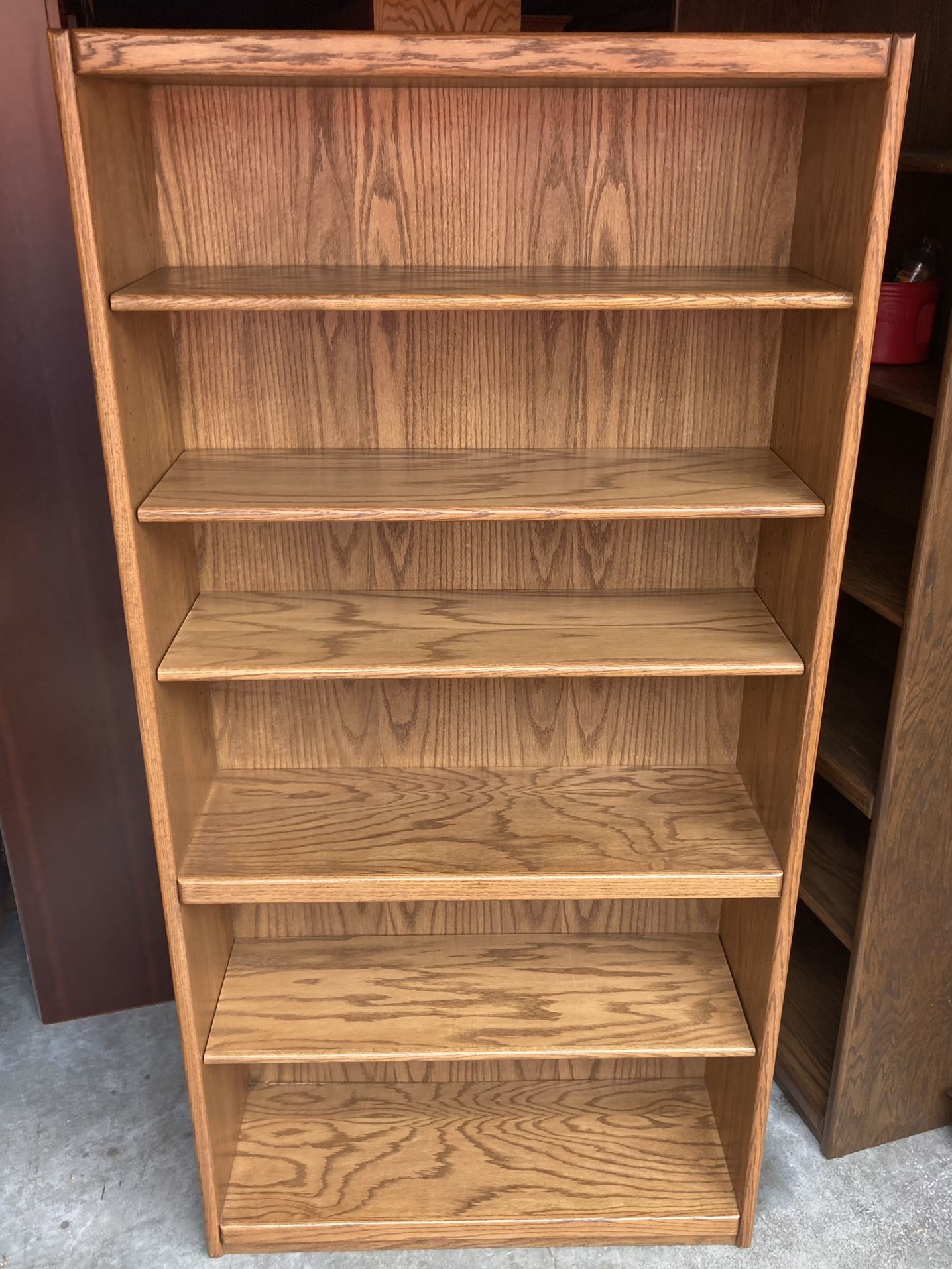 6 Tier Oak Bookcase / Bookshelf / Storage Display Shelving