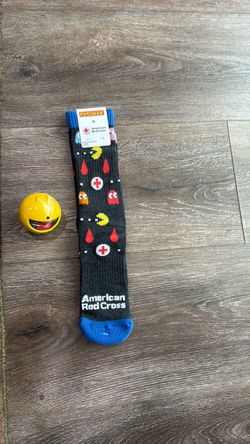 Pac-Man Character Figure Toy and socks Red Cross