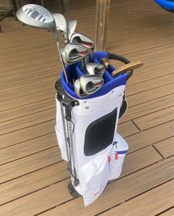 Golf clubs and bag