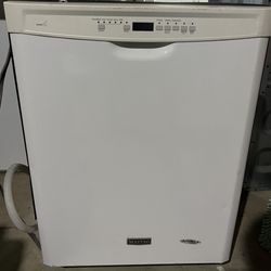 White Maytag Dishwasher Stainless Steel Tub