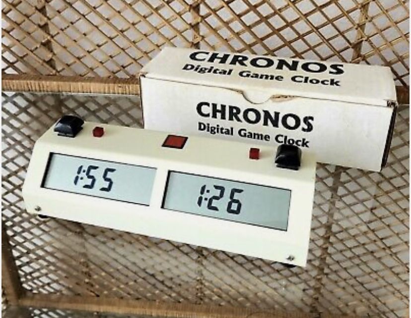 Chronos II Chess Clock (Long Version Button Type) With Box