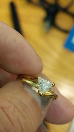 TRILLION CUT DIAMOND RING