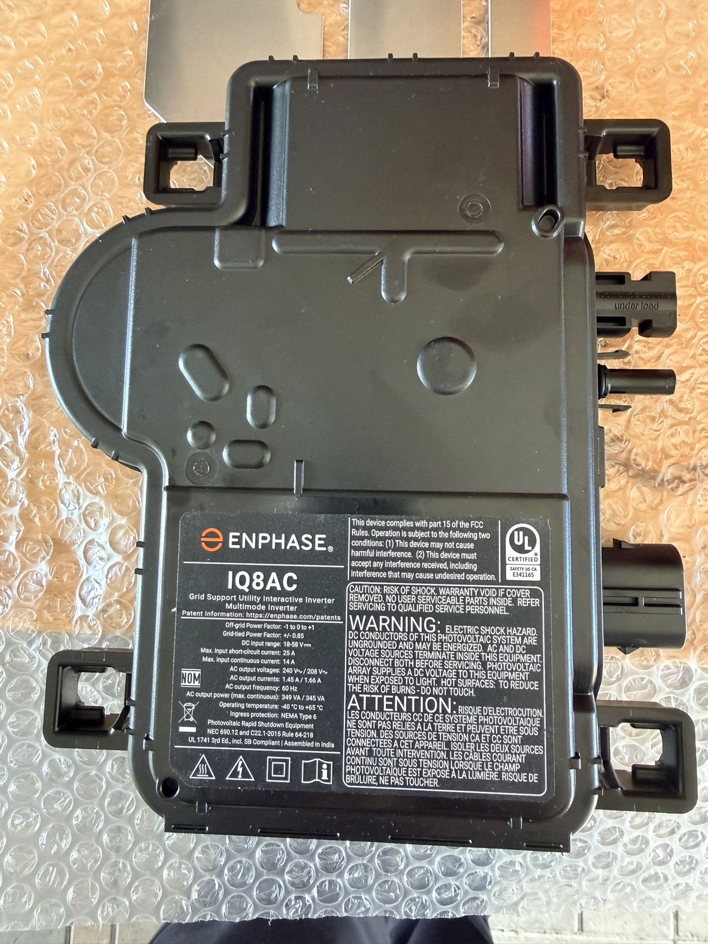 Enphase IQ8AC micro inverter . New