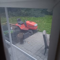 Riding Scott's Lawn Mower 