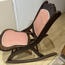 Victorian flower Top Rocking Chair