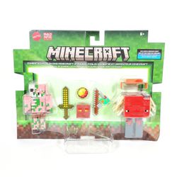NEW 2025 Minecraft Figure 2-Pack: ZOMBIFIED PIGLIN AND STRIDER (w/ Magma Cube) 

