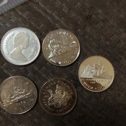 Canadian Silver Dollars 50% Silver