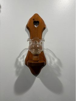 Cottage core/ heart cutout wood sconces