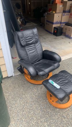 Leather Recliner and foot rest