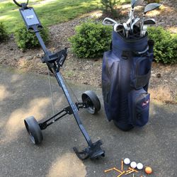 Golf Clubs (with bag Boy Cart)