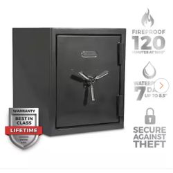 BRAND NEW IN BOX SANCTUARY Platinum 3.32 cu. ft. Fireproof/Waterproof Home and Office Safe w/ Biometric Lock, Dark Gray Metallic Finish