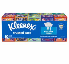 NEW-  Pack of 7 Kleenex Care Facial Tissue 2-ply 230 Count