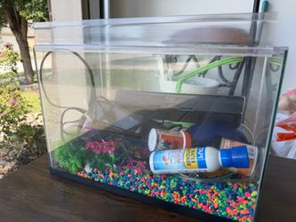 Glass Fish Tank Aquarium Starter Kit