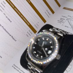 VVS moissanite HB presidential automatic Stainless Steel