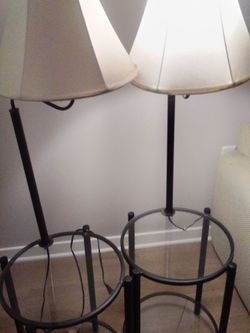 Lamp with a mini table