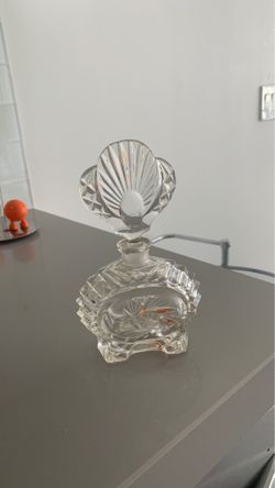 Antique glass crystal perfume bottle