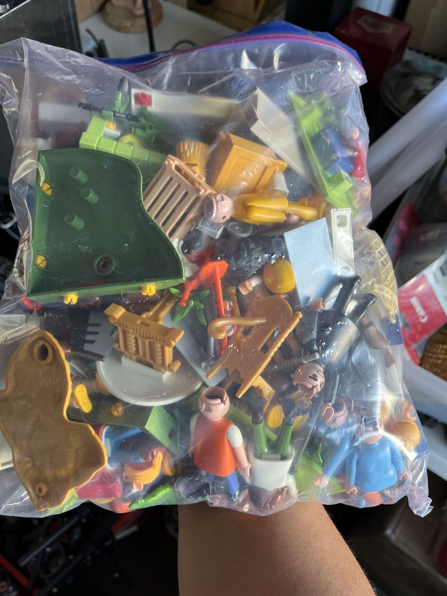 Playmobil figures and accessories.