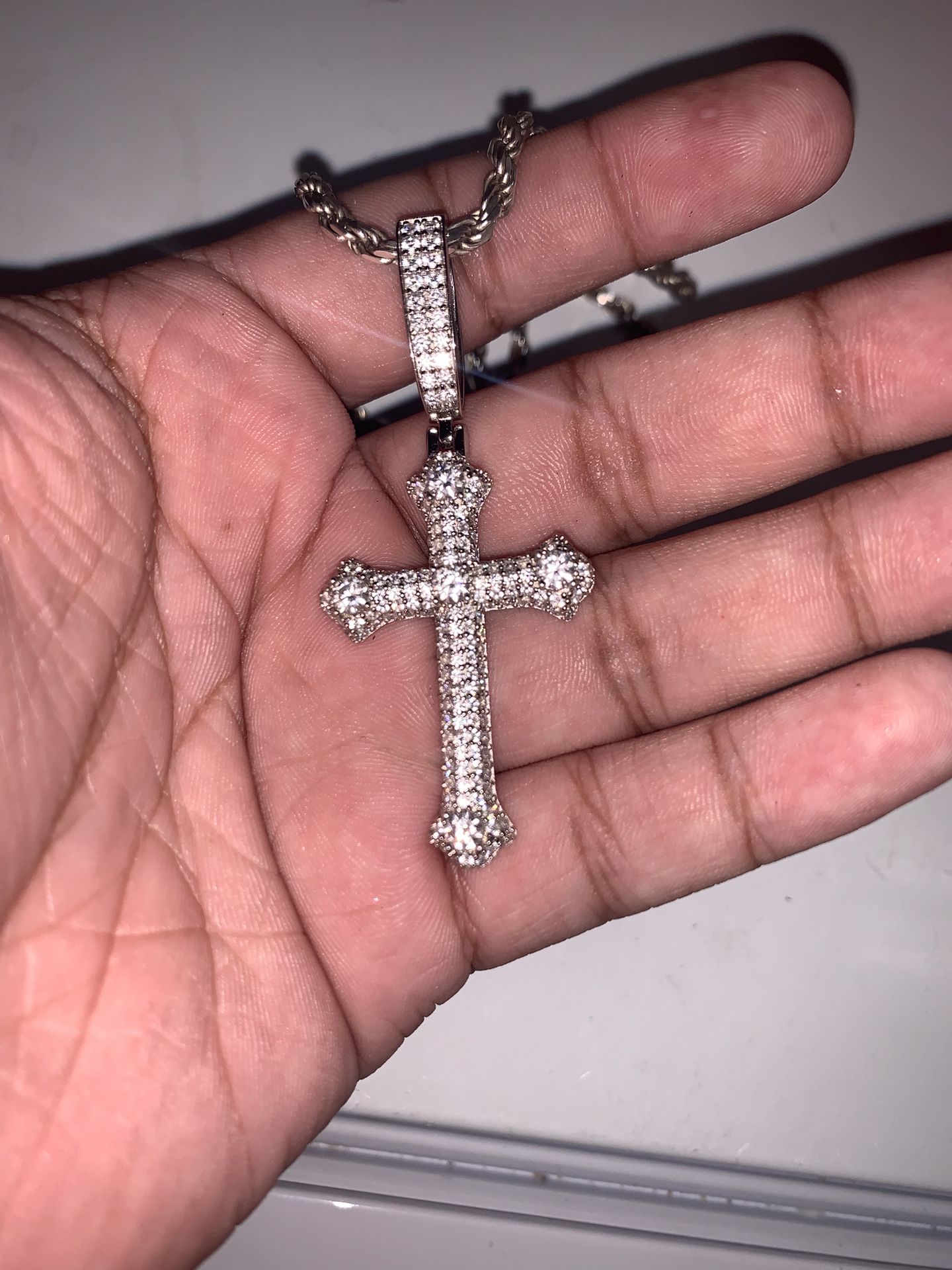 Mossanite Cross