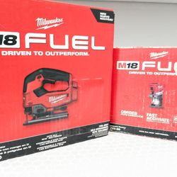 M18 Milwaukee FUEL Jigsaw + Compact Router 