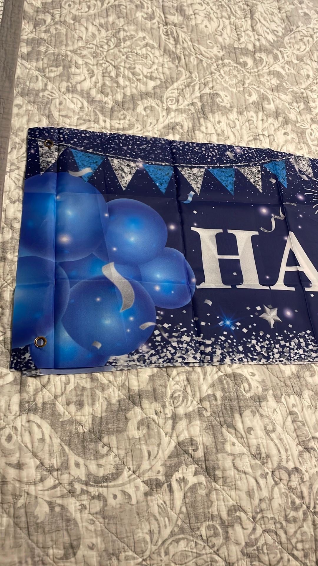 Happy 15th birthday Banner Blue