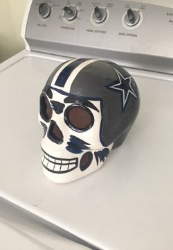 Hand painted cowboys skull