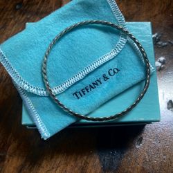 Tiffany & Co. Vintage Twist Sterling Silver Bangle Bracelet