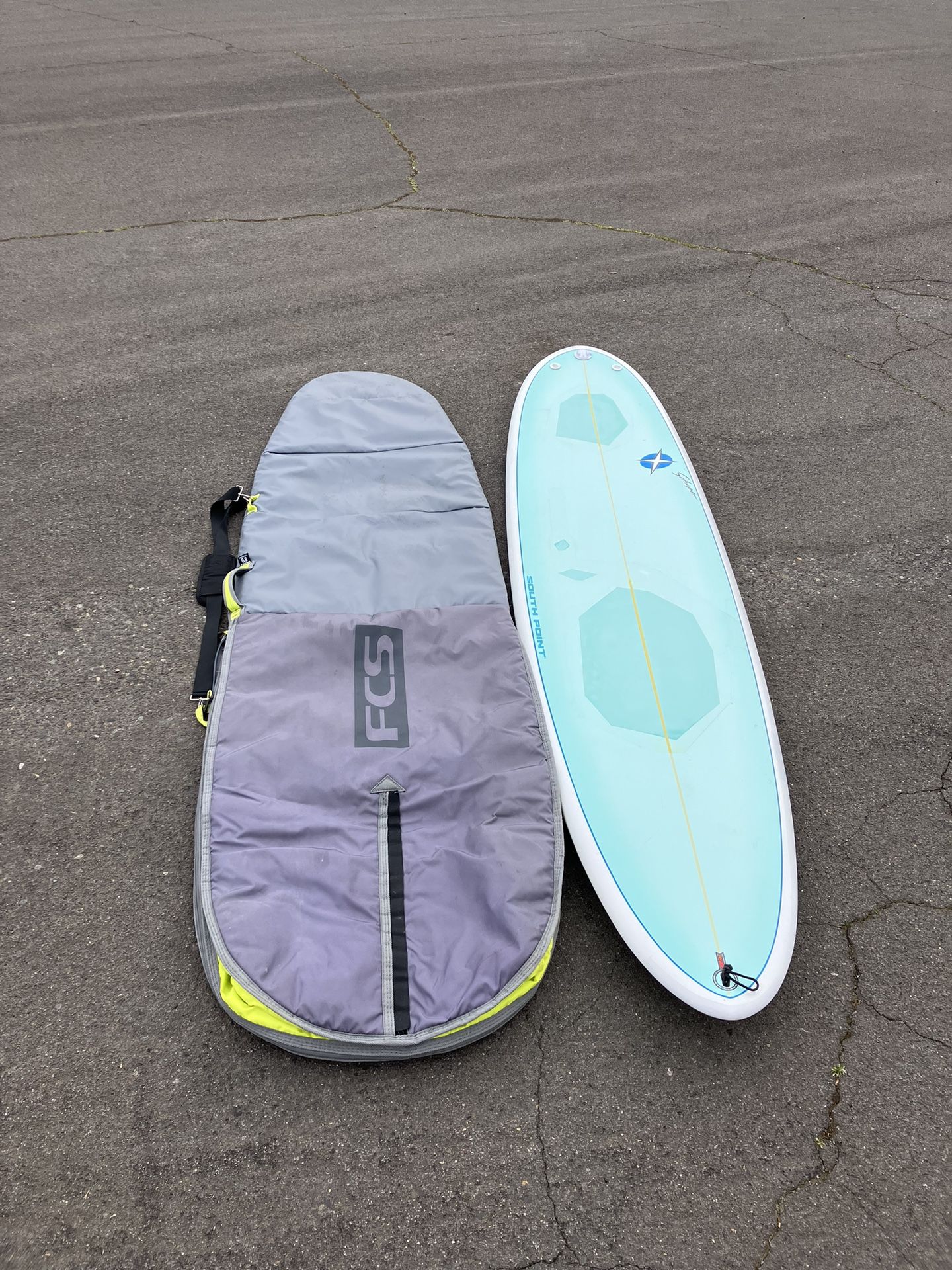 Surfboard with board bag