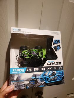 Power Craze High Speed Mini RC Car - Blue
