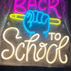 “ Back To School” Neon Light Sign 