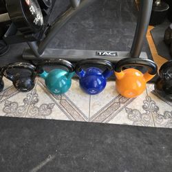 2x18lb, 30lb, 35lb, 40lb, 45lb Kettlebells