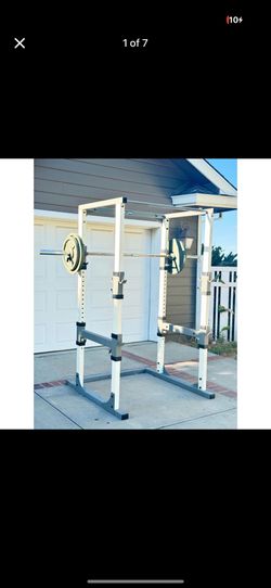 Gym Rack Barbell And Bench 