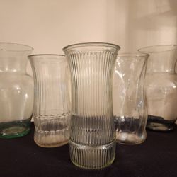 Clear White Vases