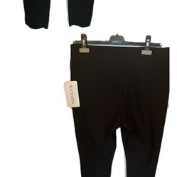 Athleta Black Stellar Crop Pant. Size large.73% Nylon 27% Spandex. Garment contains Lycra. Packable pants.light in your bag. NWT. Back zip pocket on w
