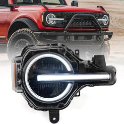 NEW Right Full LED Headlight fits Ford Bronco 21-25, Replacement for M2DZ13008G Passenger Side