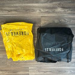 Forever 21 Black Mesh Ultra Large Tote Bag 