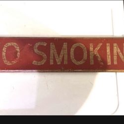 Vintage Wood No Smoking Sign