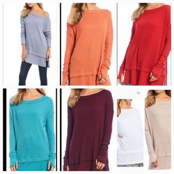 New Free People Thermal Tunic Tops Size Large $40 Each