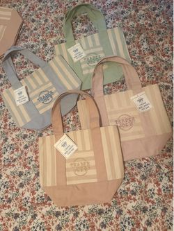 Trader Joe’s stripped mini canvas tote set