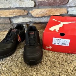 Black Puma Safety Shoes – Size 12 (BRAND NEW)
