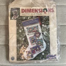 Vintage Christmas Counted Cross Stitch Stocking (Dimensions)