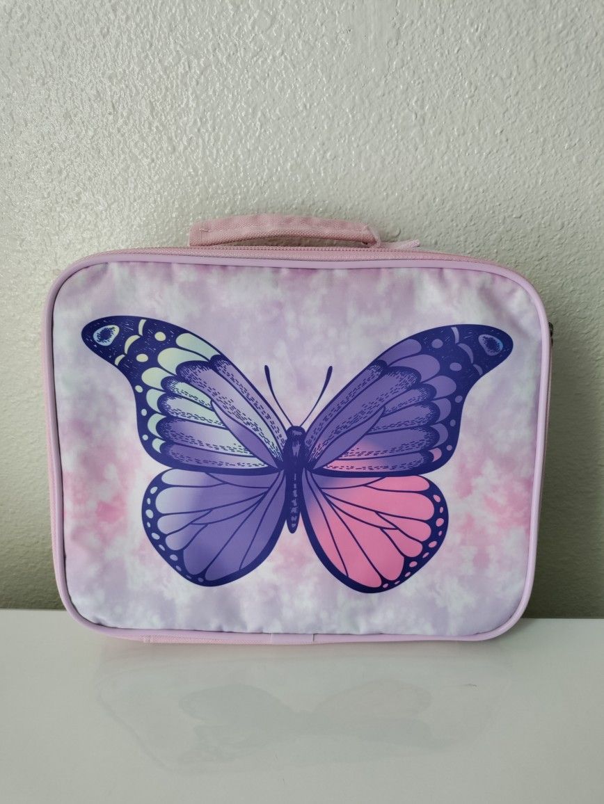Butterfly Pink Kids School Lunch Bag