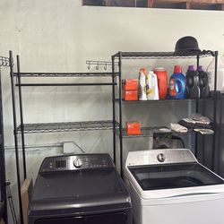 Washer and dryer shelves