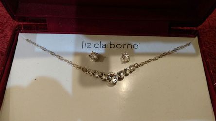 Liz Claiborne diamond and earring set