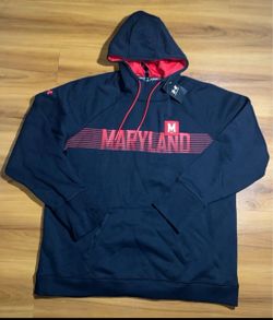 NWT Under Armour Maryland Terrapins rLoose Fit Sweatshirt‎ Pullover Hoodie