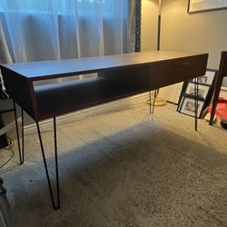 Handmade Solid Oak Desk – Modern Design – 60x24x30