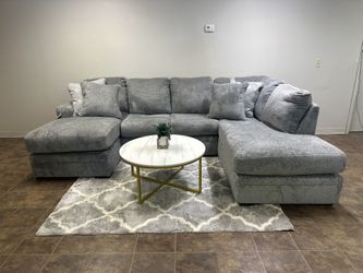 Fuzzy Sectional Couch Sofa Brand New Ashley Furniture