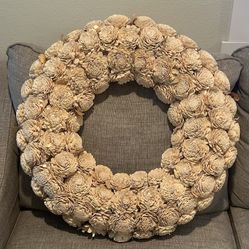 Large Cream Floral Wreath
